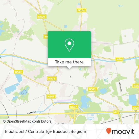 Electrabel / Centrale Tgv Baudour map