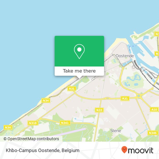 Khbo-Campus Oostende map