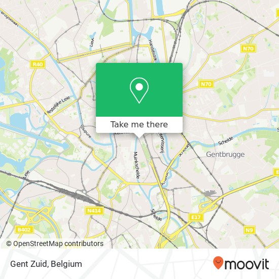 Gent Zuid map