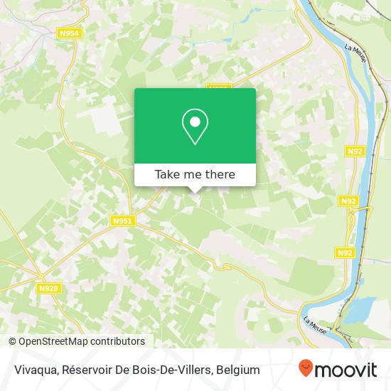 Vivaqua, Réservoir De Bois-De-Villers plan