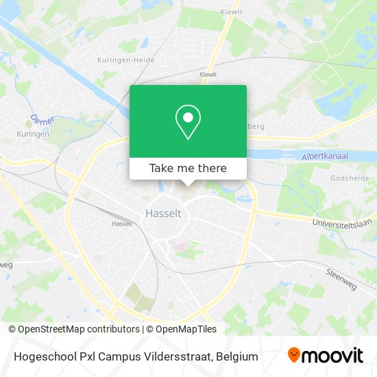 Hogeschool Pxl Campus Vildersstraat map