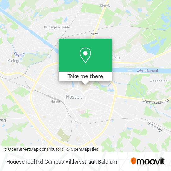 Hogeschool Pxl Campus Vildersstraat plan