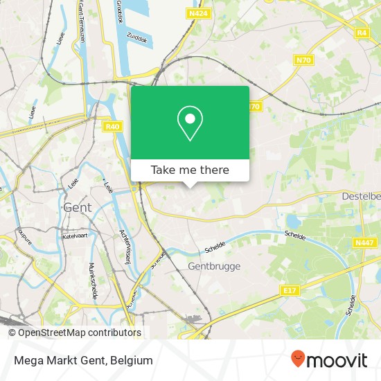 Mega Markt Gent map