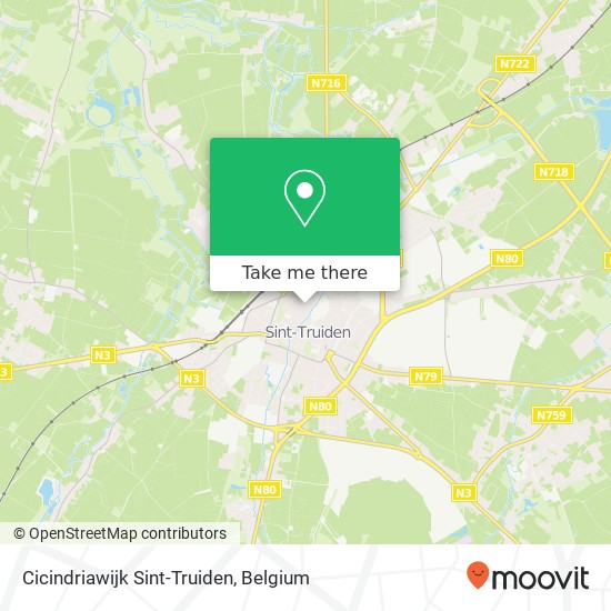 Cicindriawijk Sint-Truiden map