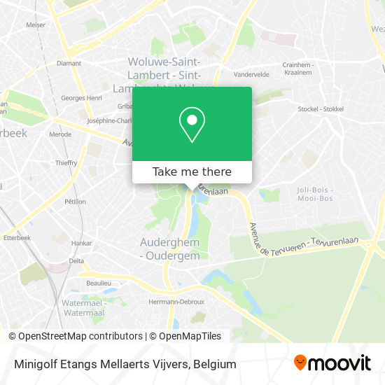 Minigolf Etangs Mellaerts Vijvers map