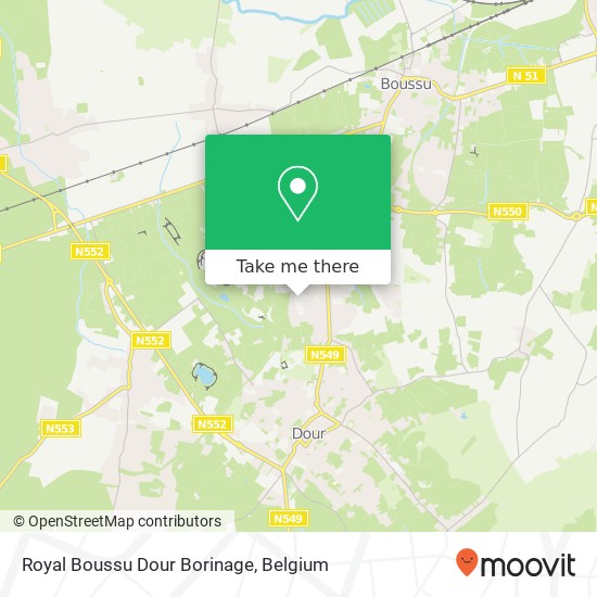 Royal Boussu Dour Borinage map