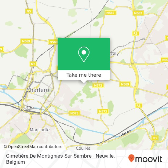 Cimetière De Montignies-Sur-Sambre - Neuville plan
