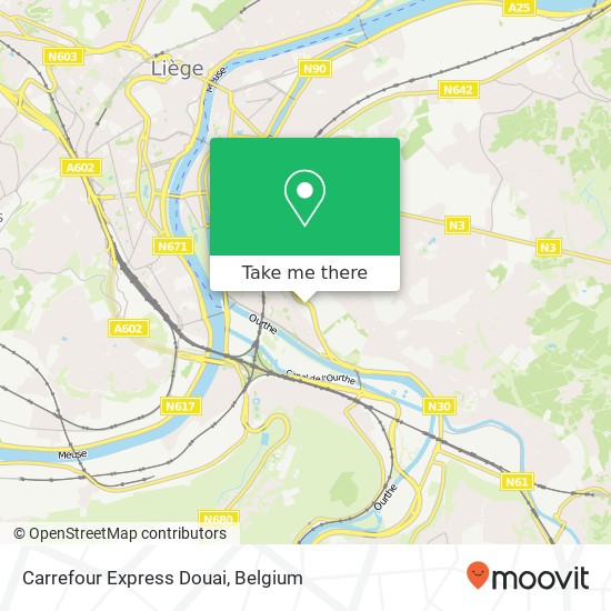 Carrefour Express Douai map