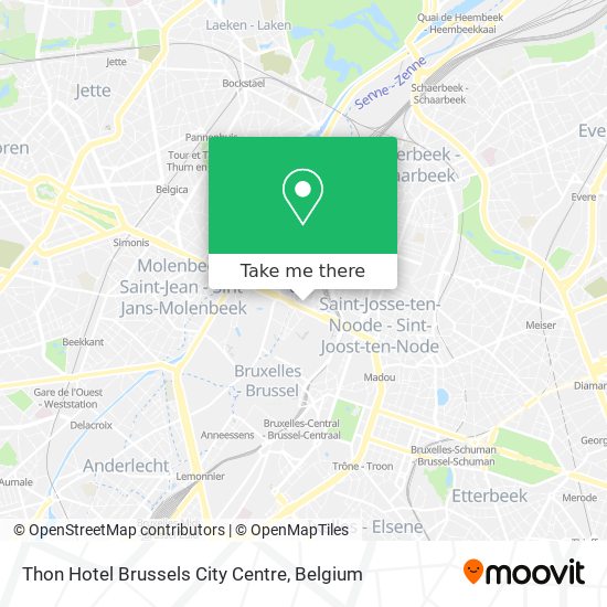 Thon Hotel Brussels City Centre plan