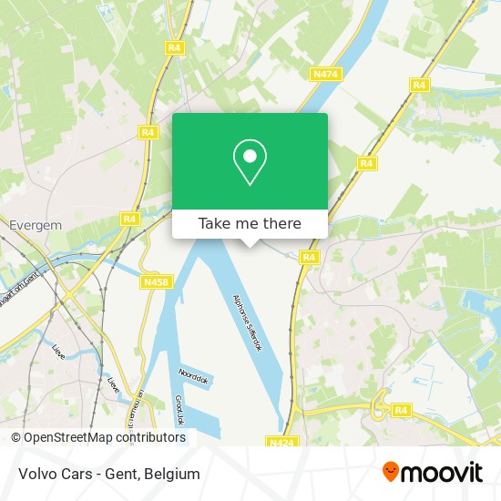 Volvo Cars - Gent map