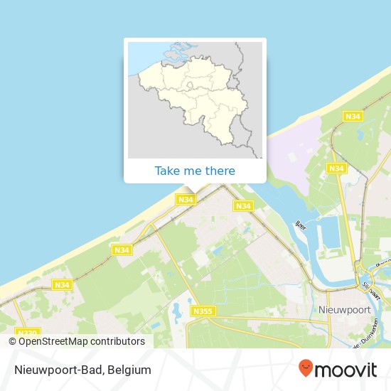 Nieuwpoort-Bad map
