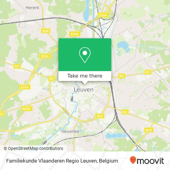 Familiekunde Vlaanderen Regio Leuven plan
