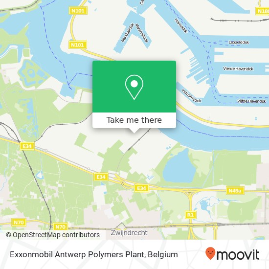 Exxonmobil Antwerp Polymers Plant map