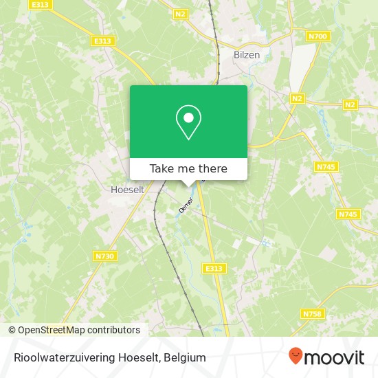 Rioolwaterzuivering Hoeselt map