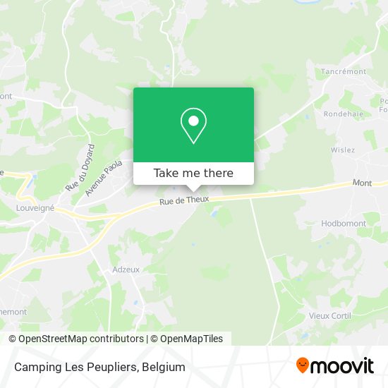Camping Les Peupliers map