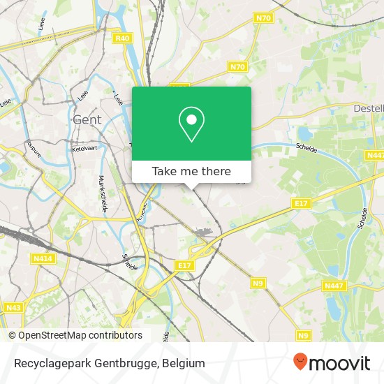 Recyclagepark Gentbrugge map