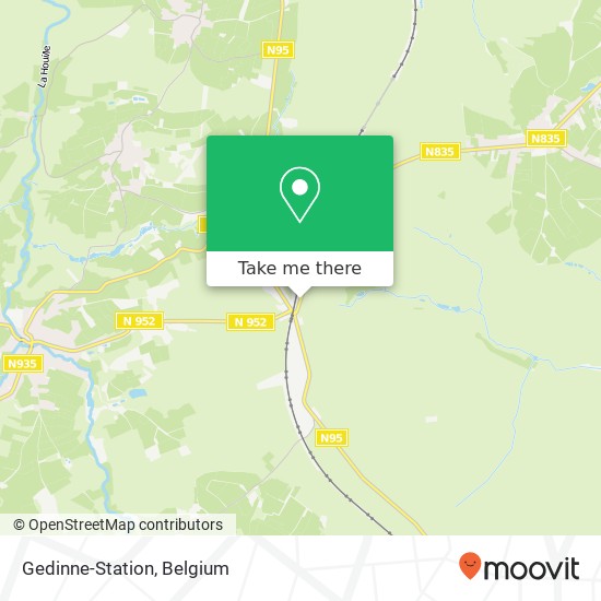 Gedinne-Station map