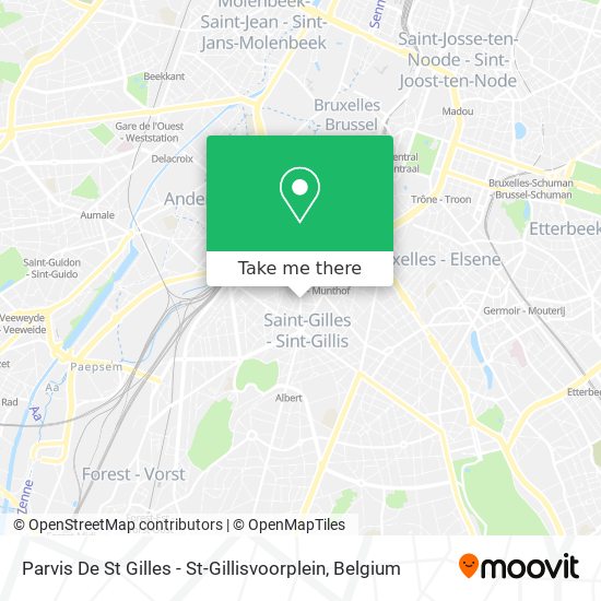 Parvis De St Gilles - St-Gillisvoorplein map