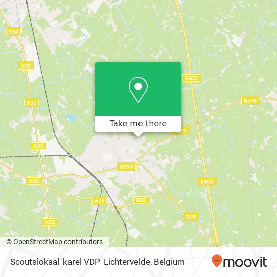 Scoutslokaal 'karel VDP' Lichtervelde map