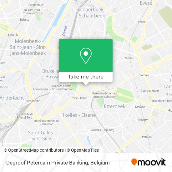 Degroof Petercam Private Banking map
