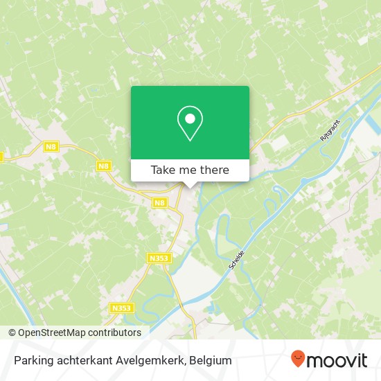 Parking achterkant Avelgemkerk plan