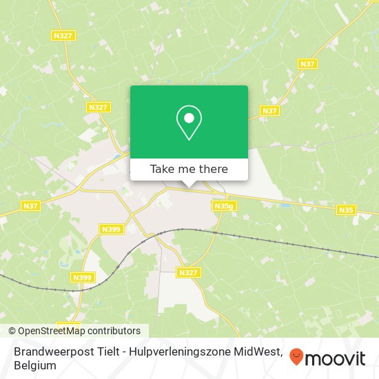 Brandweerpost Tielt - Hulpverleningszone MidWest plan