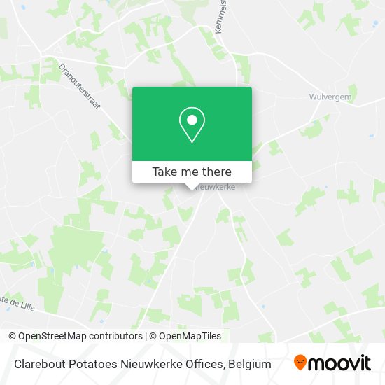 Clarebout Potatoes Nieuwkerke Offices map