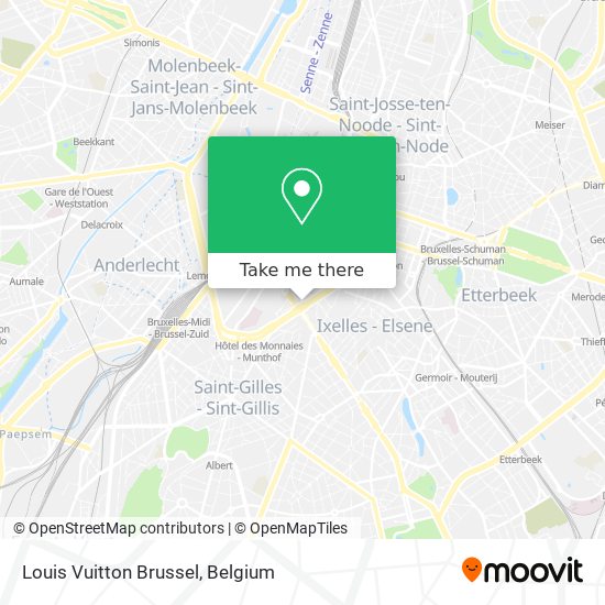 Louis Vuitton Brussel map