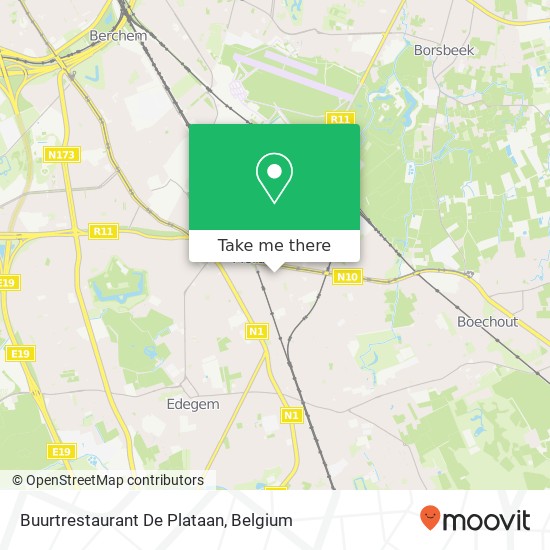 Buurtrestaurant De Plataan map