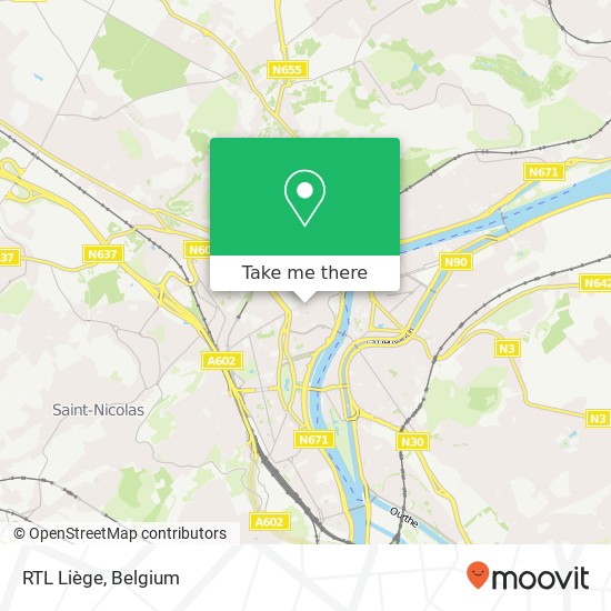 RTL Liège map