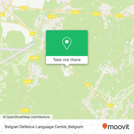 Belgian Defence Language Center map