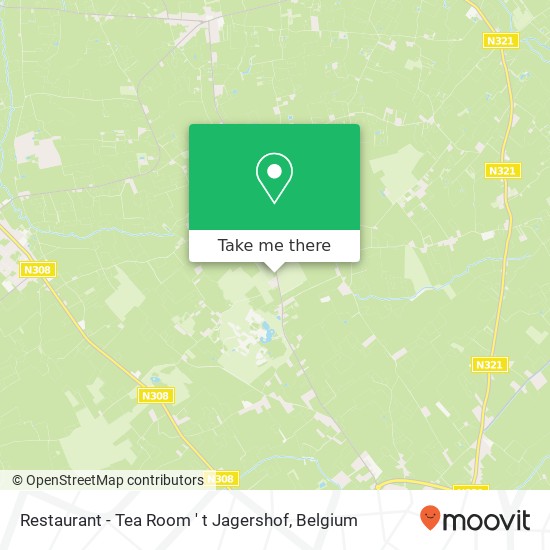 Restaurant - Tea Room ' t Jagershof map
