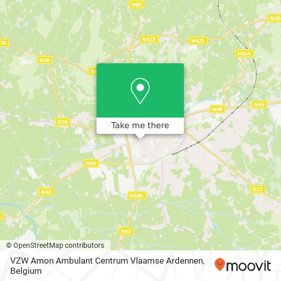 VZW Amon Ambulant Centrum Vlaamse Ardennen map