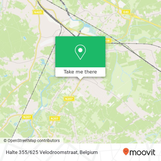 Halte 355/625 Velodroomstraat map