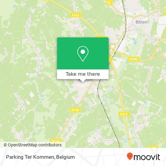 Parking Ter Kommen map