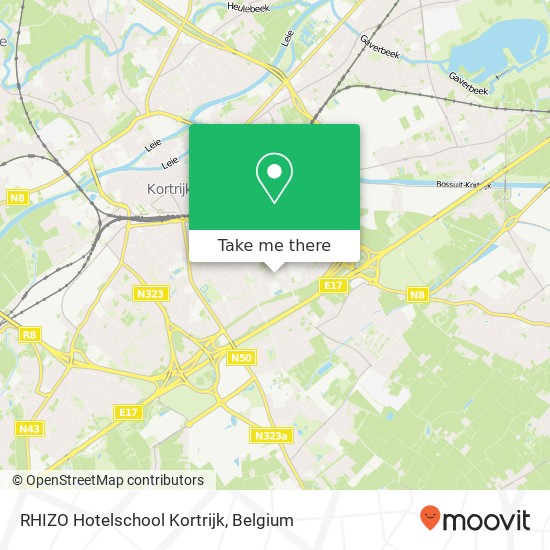 RHIZO Hotelschool Kortrijk map