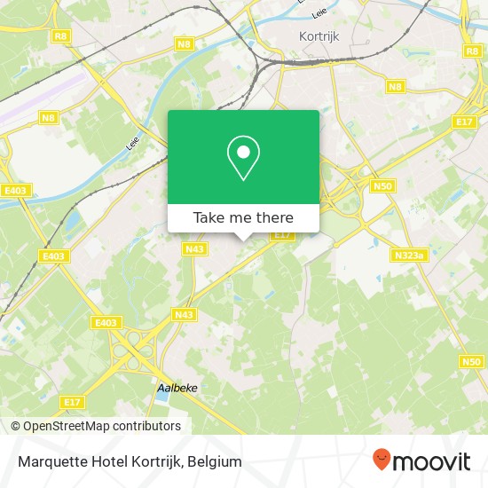 Marquette Hotel Kortrijk map