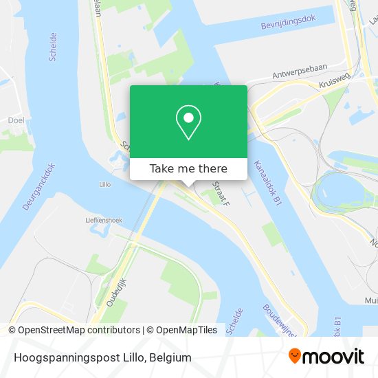 Hoogspanningspost Lillo map