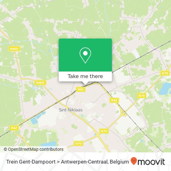 Trein Gent-Dampoort > Antwerpen-Centraal plan