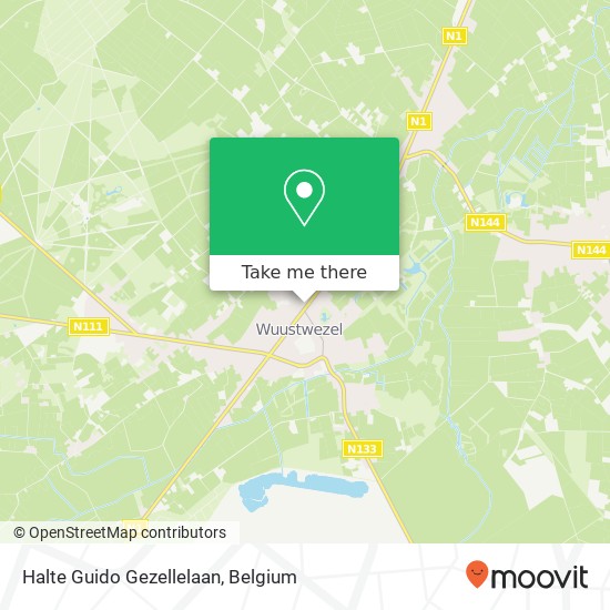 Halte Guido Gezellelaan map