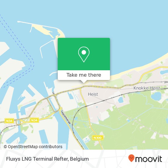 Fluxys LNG Terminal Refter map
