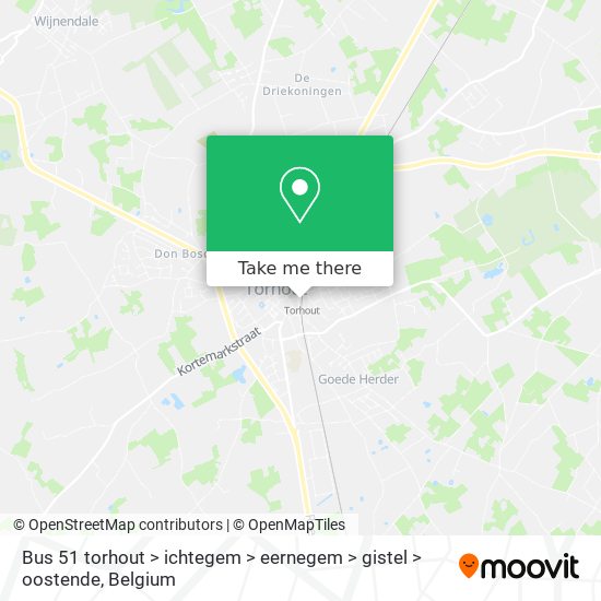 Bus 51 torhout > ichtegem > eernegem > gistel > oostende plan