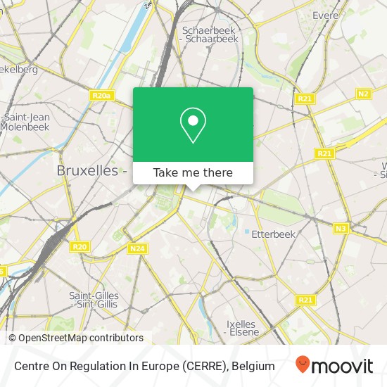 Centre On Regulation In Europe (CERRE) map