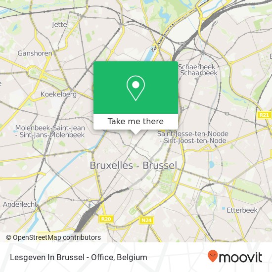 Lesgeven In Brussel - Office plan