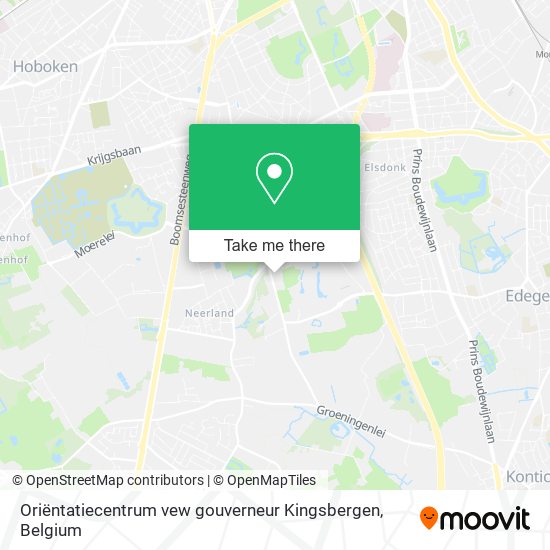 Oriëntatiecentrum vew gouverneur Kingsbergen map