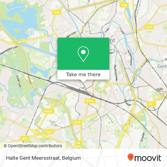 Halte Gent Meersstraat plan