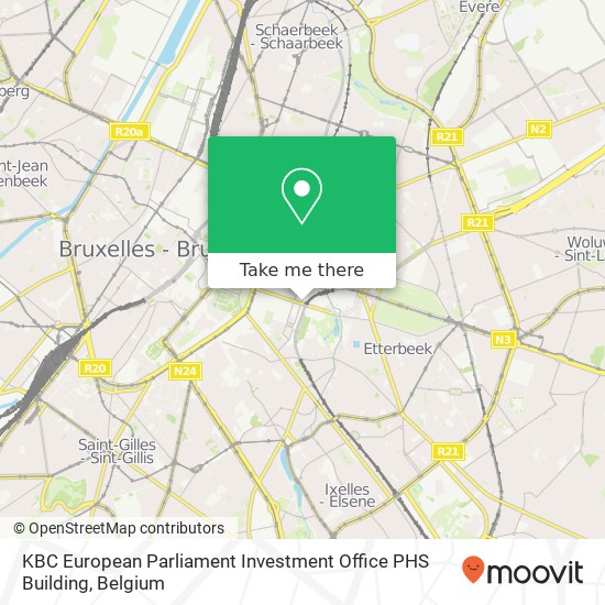 KBC European Parliament Investment Office PHS Building map