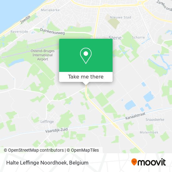 Halte Leffinge Noordhoek map