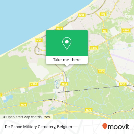 De Panne Military Cemetery plan