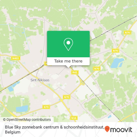 Blue Sky zonnebank centrum & schoonheidsinstituut map